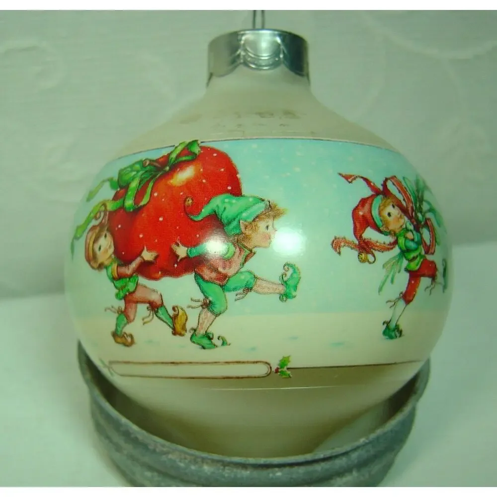 VINTAGE HALLMARK GLASS BALL ORNAMENT-